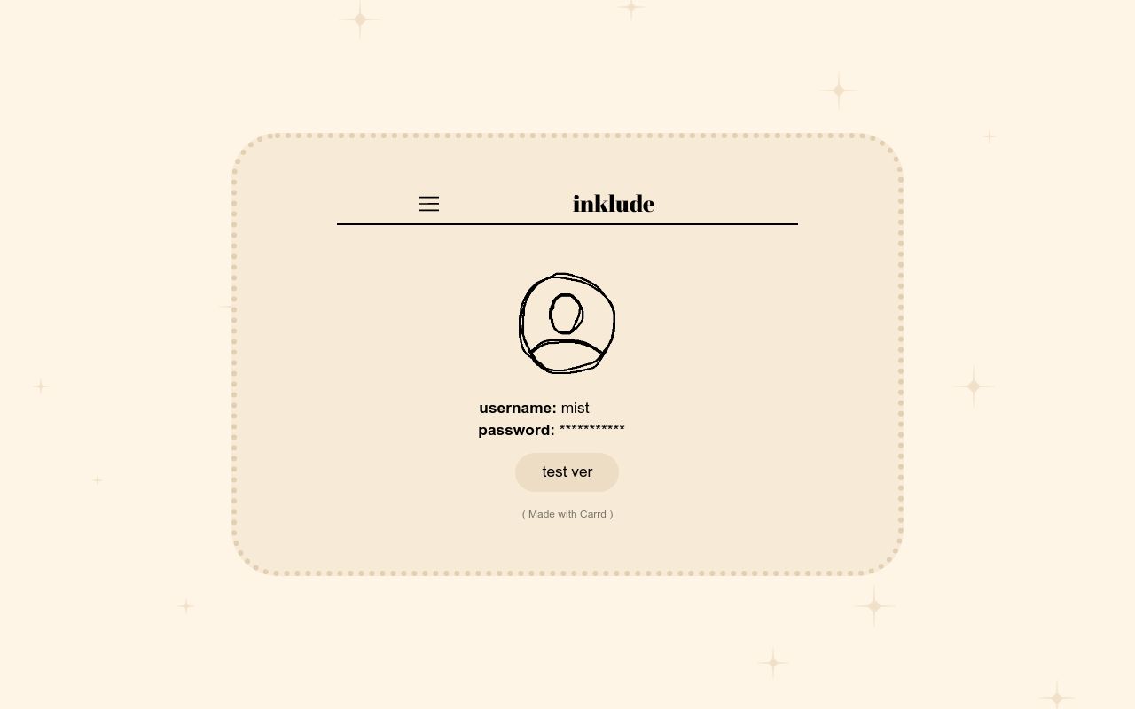 Carrd profile picture for @include